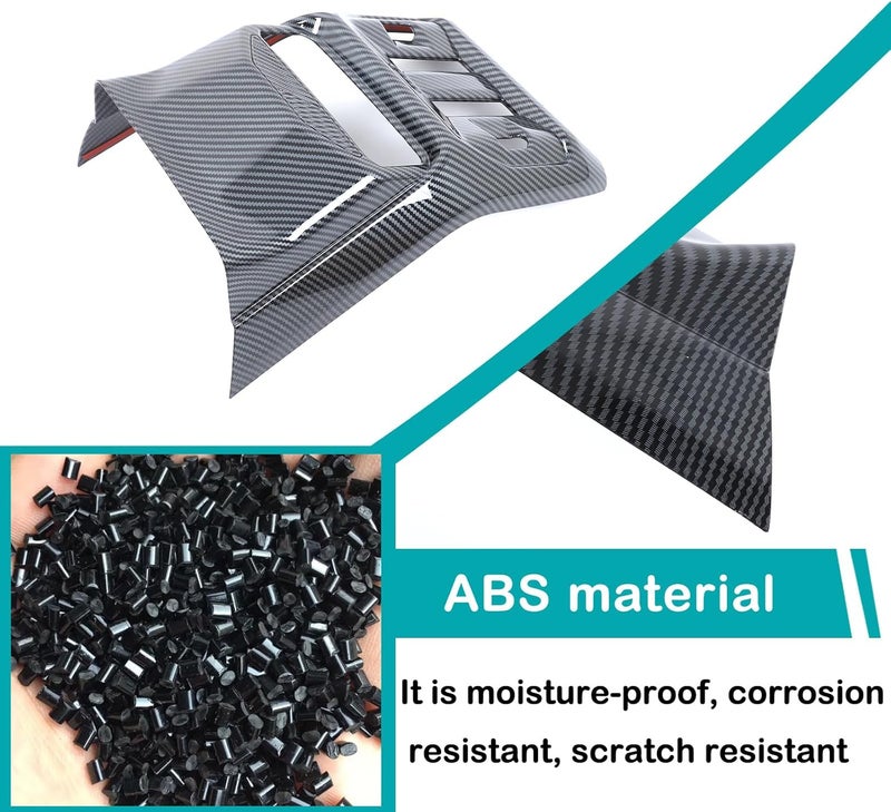 Hudiriy Rear Air Vent Outlet Panel Anti Kick Cover Compatible with BMW X3 2025 2026 Interior Rear Row Air Conditioning Vent Cover Center Console Protector Panel Trim Cover (Carbon Fiber Pattern) - Image 3